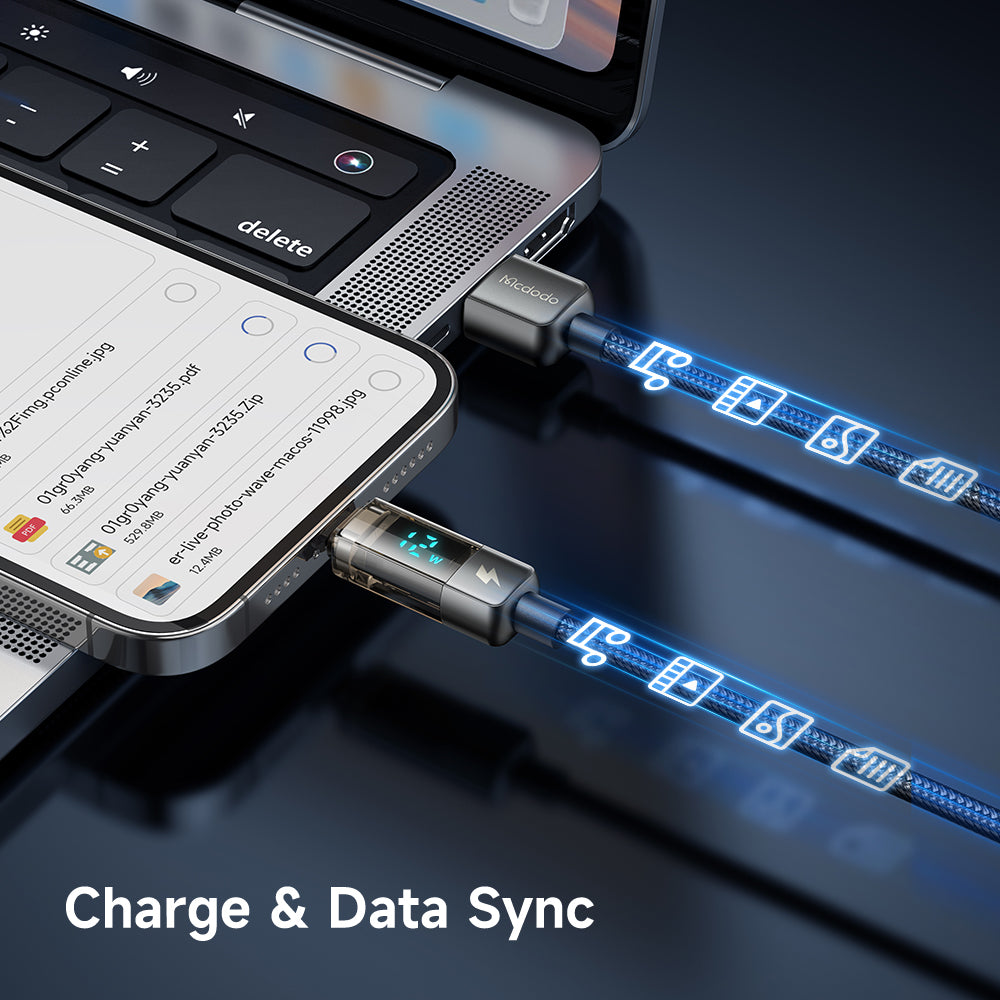 Digital Pro Auto Power Off Transparent Data Cable 1.2m
