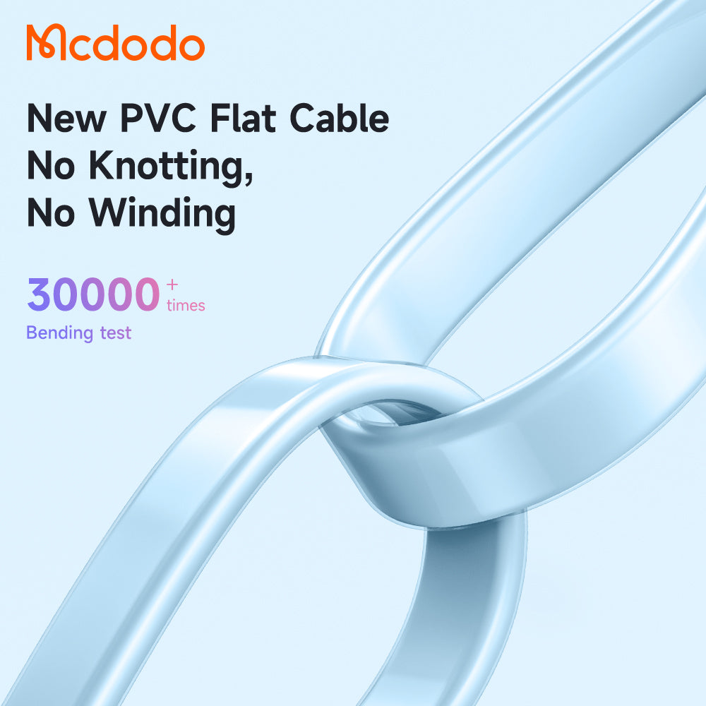 Mcdodo CA-345 Dichromatic Series 65W Type-C to Type-C 90 Degree Data Cable with LED 1.2m