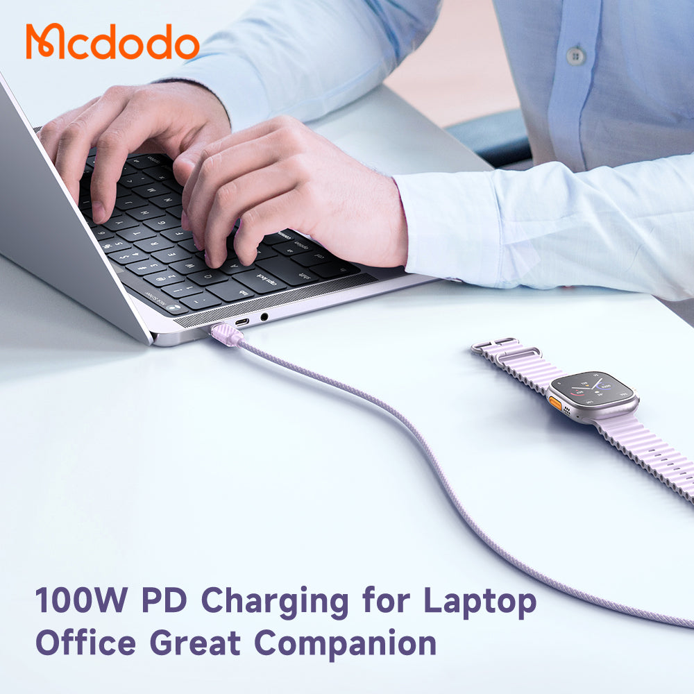 Mcdodo CA-367 Dichromatic Series 100W Type-C to Type-C Data Cable 1.2m