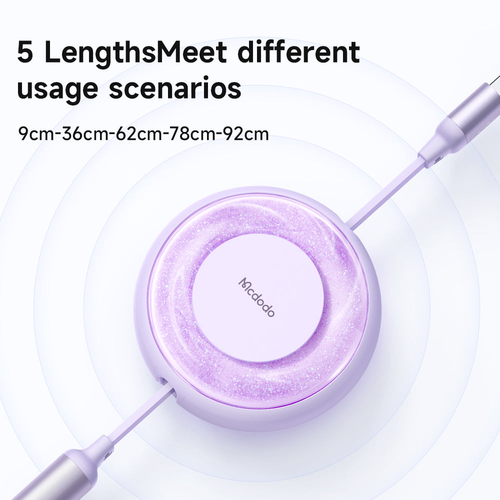 Mcdodo CA-373 3 in 1 66W USB-A to Lightning+Micro+Type-C Super Fast Charging Data Cable 1.2m