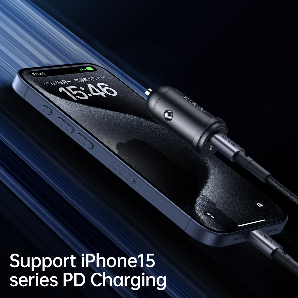 Mcdodo CC-7493 30W 1C PD Fast Car Charger+ Type-C to Type-C Cable 1.2m