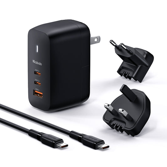 Mcdodo CH-8442 65W 2C+1A GAN 5 Mini Fast Charger (UK/US/EU)+60W Type-C to Type-C cable 2m
