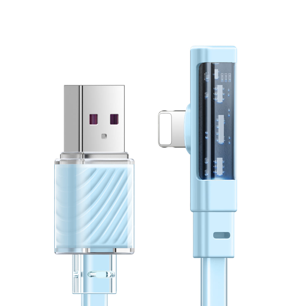 Mcdodo CA-342 Dichromatic Series 6A Type-C Super Charge 90 Degree Data Cable with LED 1.2m