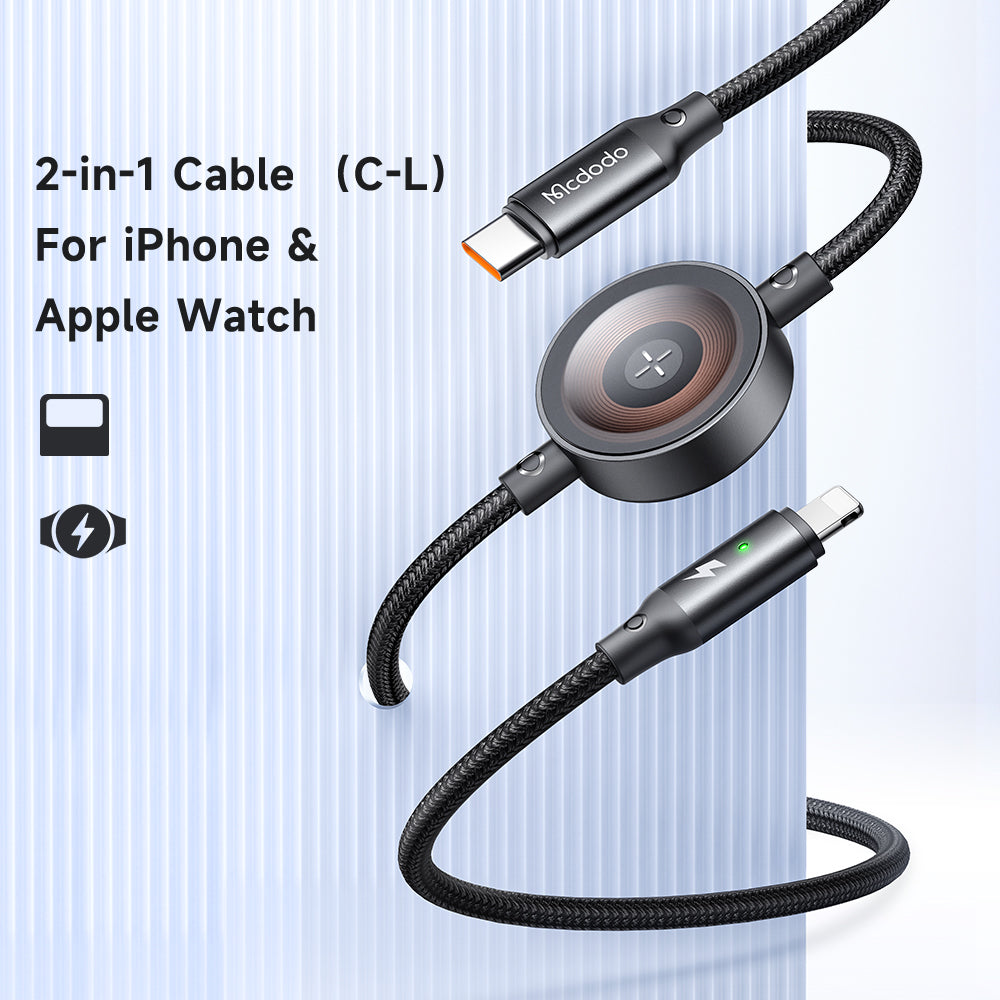Mcdodo CA-568 2-in-1 Cable (Lighting) For iPhone & Apple Watch