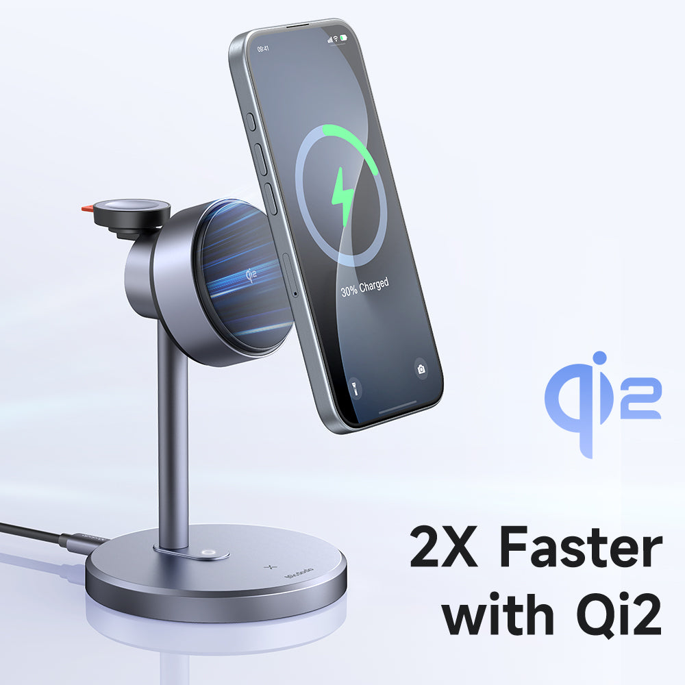 Mcdodo CH-2460 MagQ Qi2 MAgnetic Wireless Charging Station 3-in-1 Stand