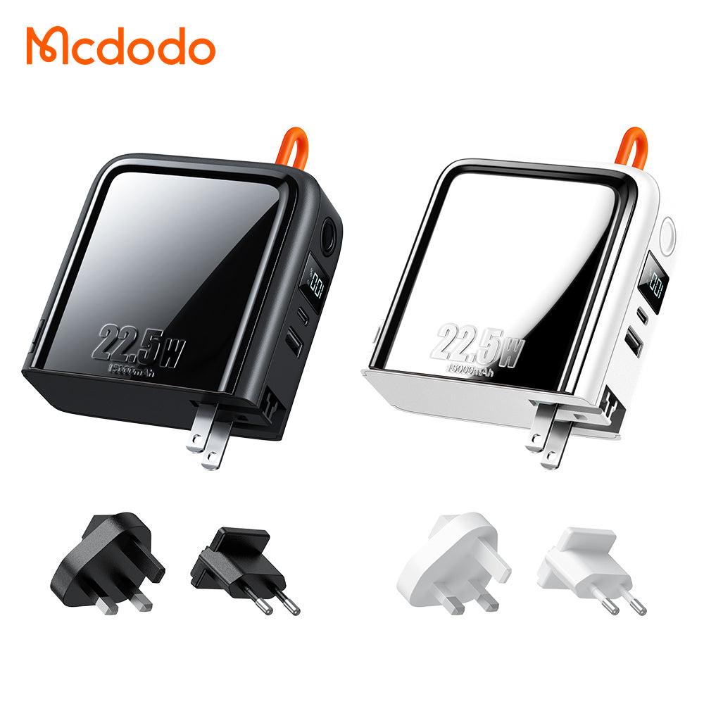 Mcdodo CH-117 22.5W QC 15000mAh Powerbank & Universal Charger with Built-in Cable