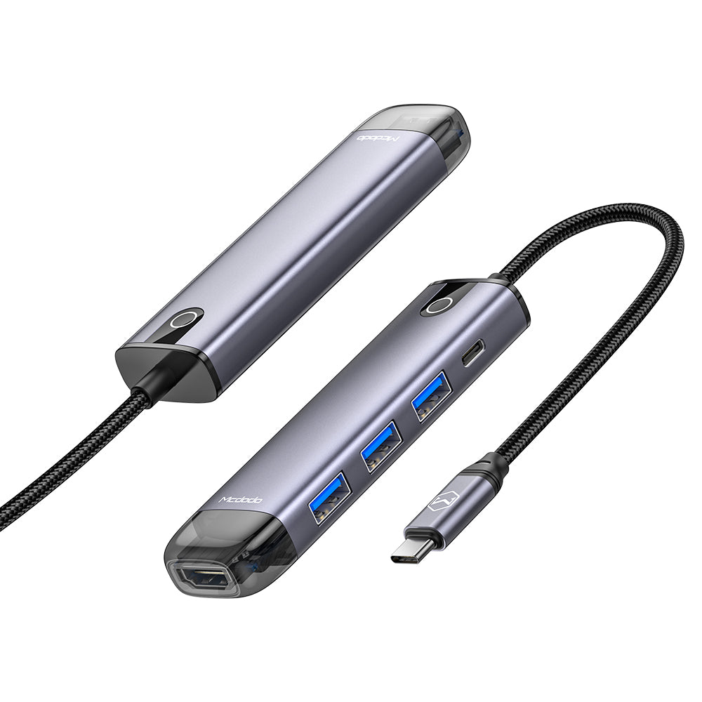 Mcdodo HU-7750 5 in 1 HUB HDMI; USB-A 3.0*3; USB-C(PD 100W)