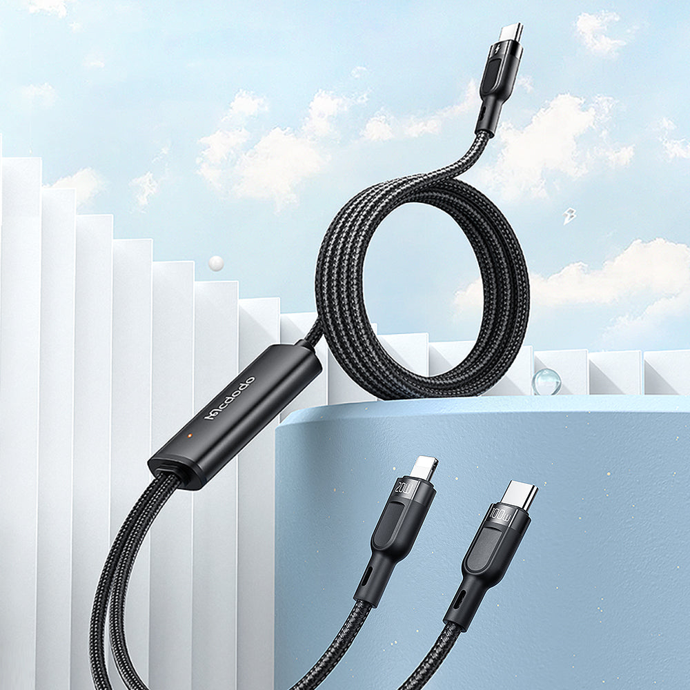 Mcdodo CA-878 2 in 1 Type C to Type C and Lightning Cable 1.2m
