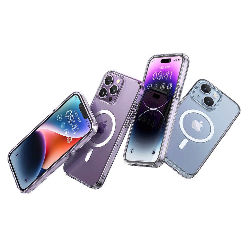 Mcdodo PC-309 Magnetic Transparent Phone Clear Case for iPh 14 Plus Pro Max Crystal Series