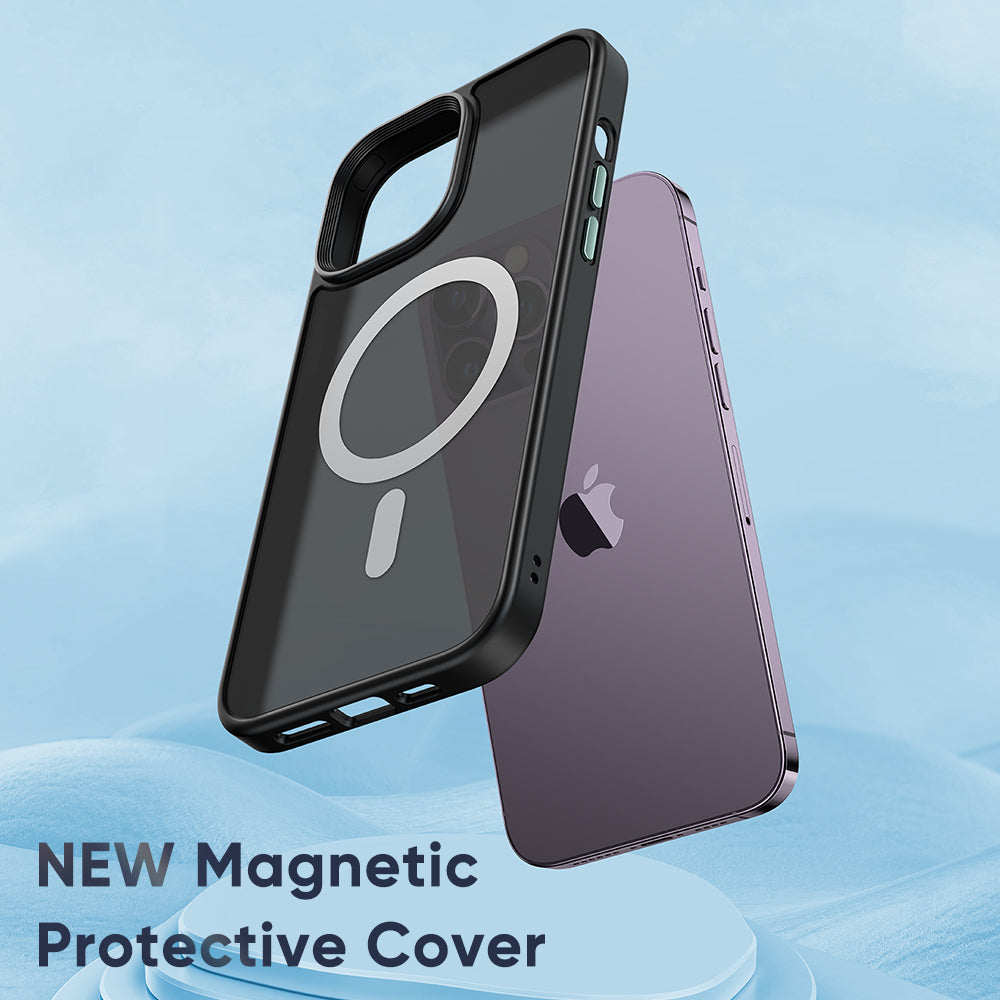 Mcdodo PC- 310Magnetic Transparent Phone Clear Back Case for iPh 14 Plus Pro Max Crystal Series
