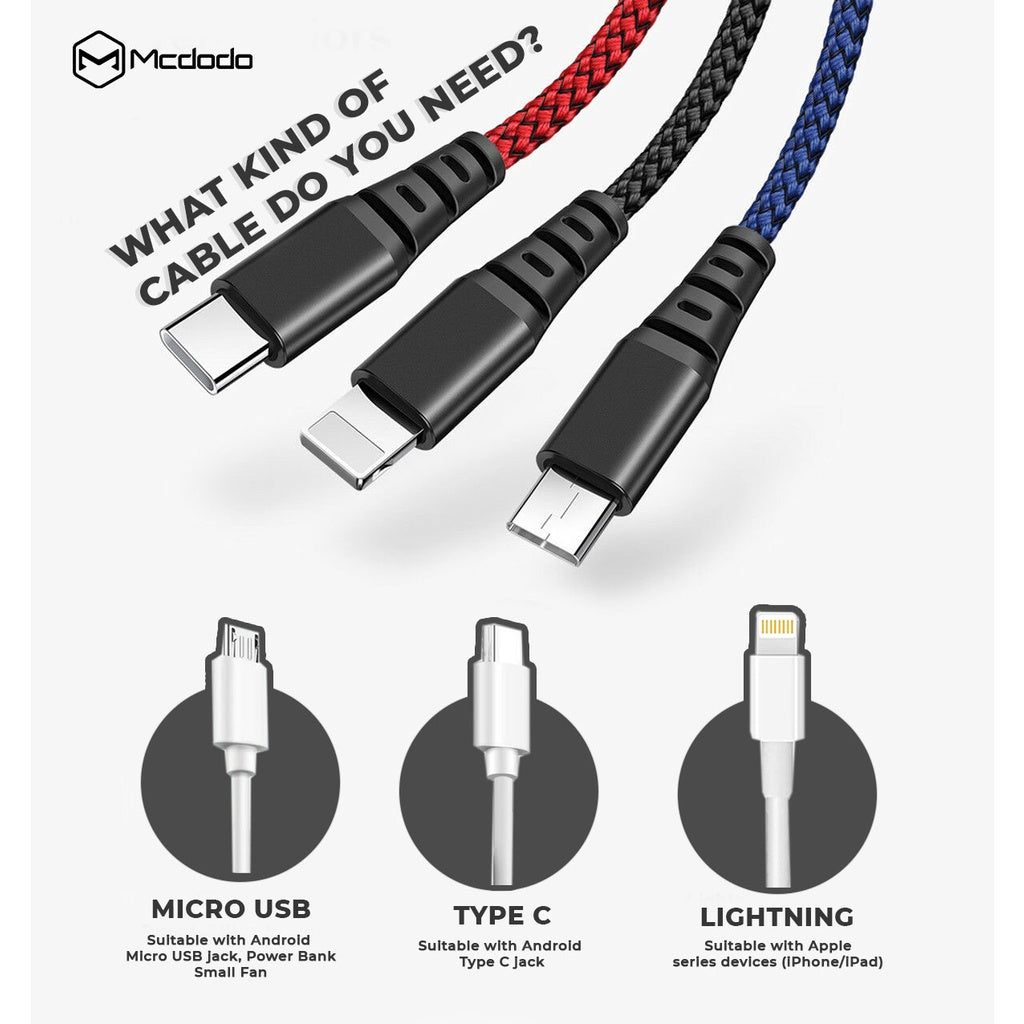 Mcdodo CA-526 Auto Disconnect Lightning Fast Charging Cable for iPhone 1.8m