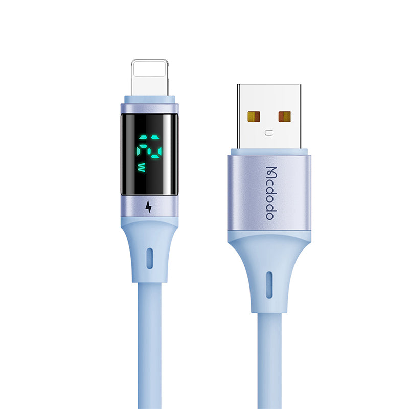 Mcdodo CA-191 Data and Charging Lightning Cable with Digital HD Display Silicone 1.2m