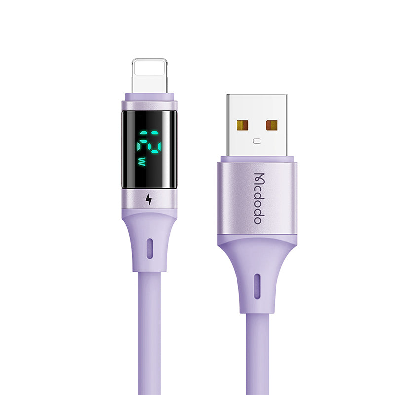 Mcdodo CA-191 Data and Charging Lightning Cable with Digital HD Display Silicone 1.2m
