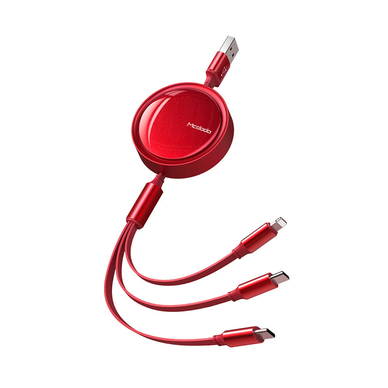 Mcdodo CA-8222 3 in 1 Retractable Charging and Data Cable