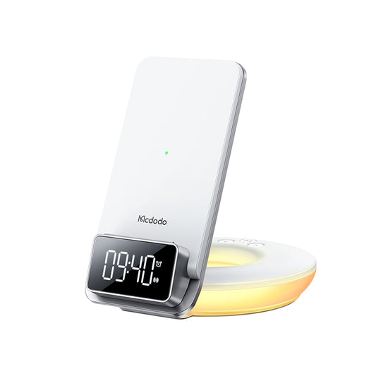 Mcdodo CH-1610 4 in 1 Desktop Wireless Charger with Alarm & Night Lamp