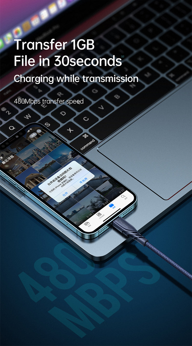 Mcdodo CA-846 PD USB Type C to Lightning Cable Greased Lightning Series 1.2m