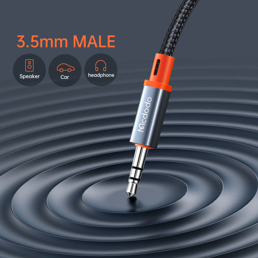Mcdodo CA-0890 Lightning to 3.5mm AUX Jack Coil Cable Castle Series 1.8m