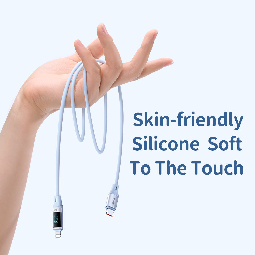 Mcdodo CA-193 36W USB Type C to Lightning Data Cable with Digital HD Display Silicone 1.8m