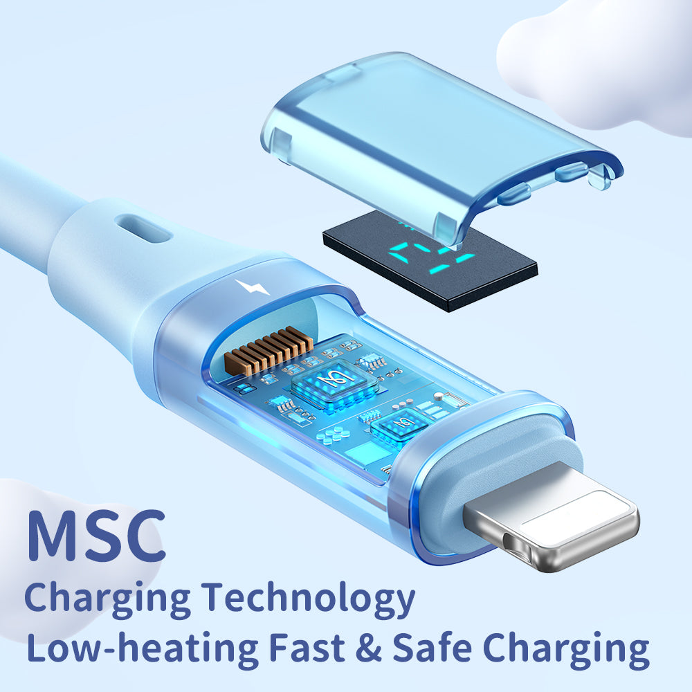 Mcdodo CA-191 Data and Charging Lightning Cable with Digital HD Display Silicone 1.2m