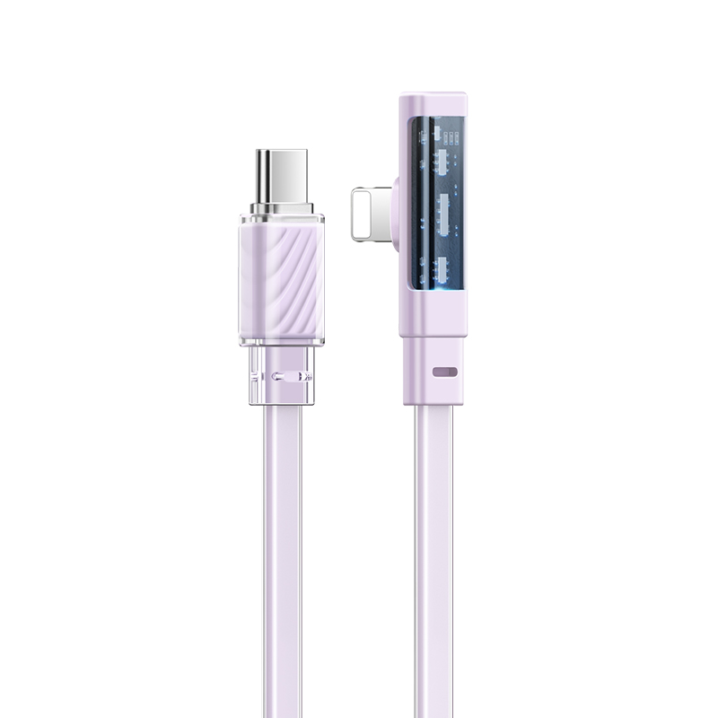 Mcdodo CA-344 Dichromatic Series 36W Type-C to Lightning 90 Degree Data Cable with LED 1.2m