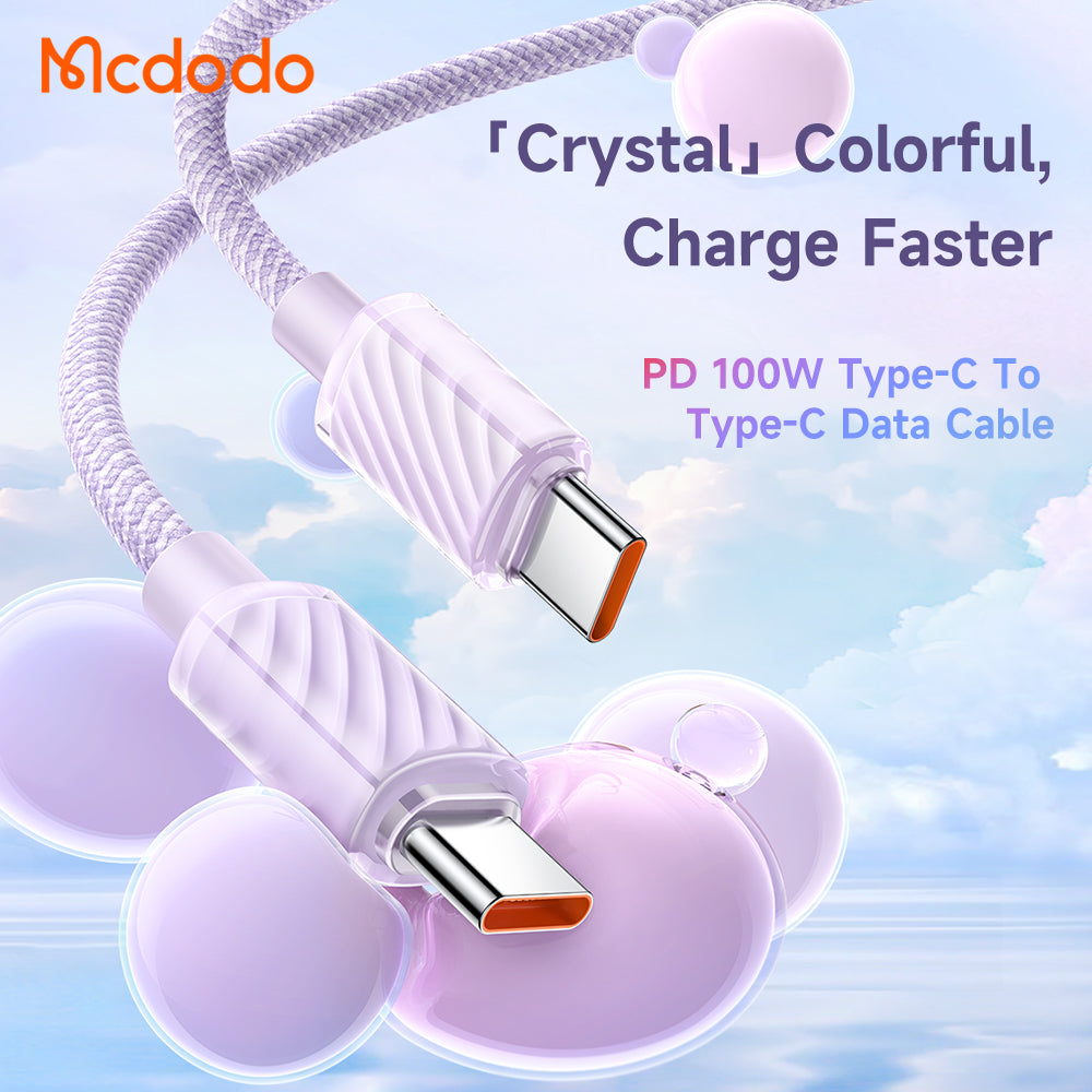 Mcdodo CA-367 Dichromatic Series 100W Type-C to Type-C Data Cable 1.2m