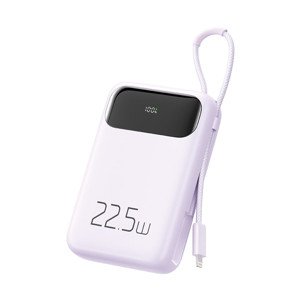 Mcdodo MC-3253 22.5W Digital Display 10000mAh 1C+1A Power Bank Built-in Cable（For Lightning)