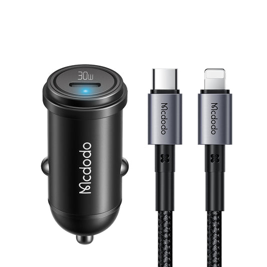Mcdodo CC-7492 30W 1C PD Fast Car Charger+ 36W Type C to Lightning Cable 1.2m