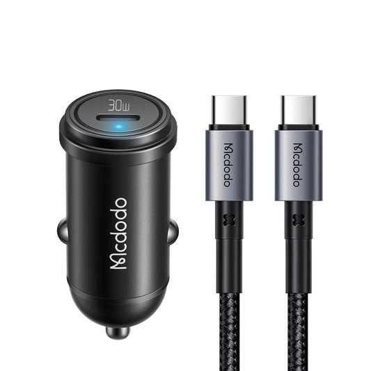 Mcdodo CC-7493 30W 1C PD Fast Car Charger+ Type-C to Type-C Cable 1.2m