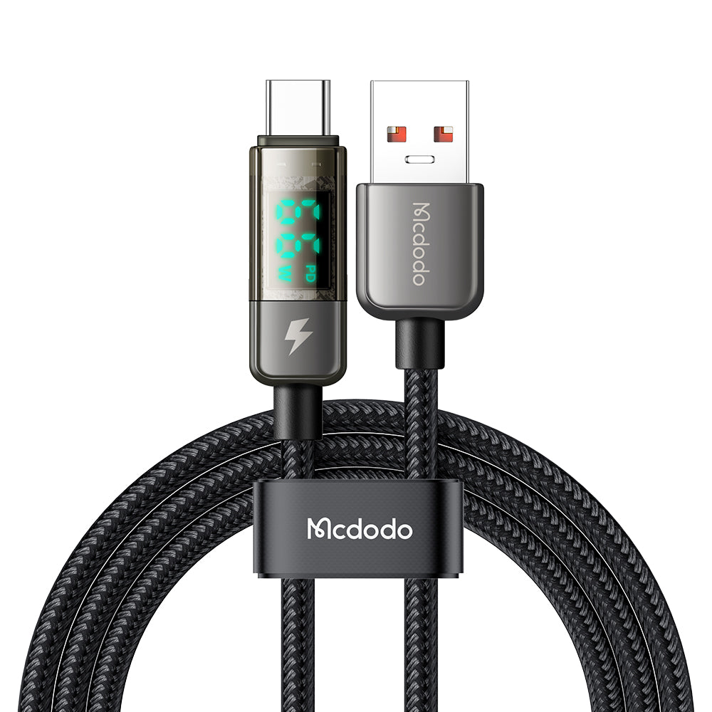 Mcdodo CA-3630 Digital Pro Auto Power Off 6A Type-C Super Charge Transparent Data Cable  1.2m