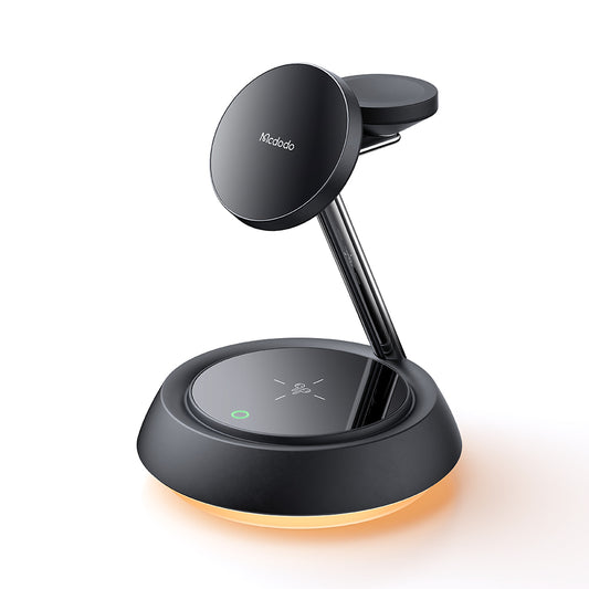 Mcdodo CH-4952 3 in 1 Magnetic Wireless Charging Stand with Night Light