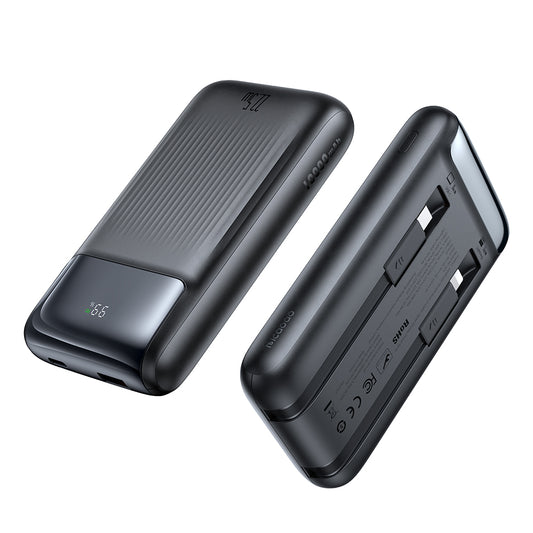 Mcdodo MC-0241 10,000mAh 22.5W Build-in Cables Digital Display Power Bank
