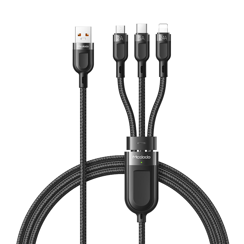 Mcdodo CA-879 3 in 1 Lightning Type C Micro USB Fast Charging Cable 1.2m
