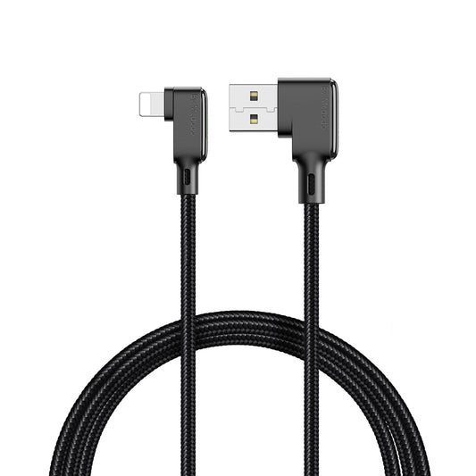Mcdodo CA-7510 Lightning Data Charging Cable with LED Black Glue Series 1.2m