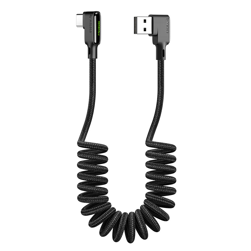 Mcdodo CA-7310 90 degree L Type Type C Data Cable Black Glue Series 1.8m