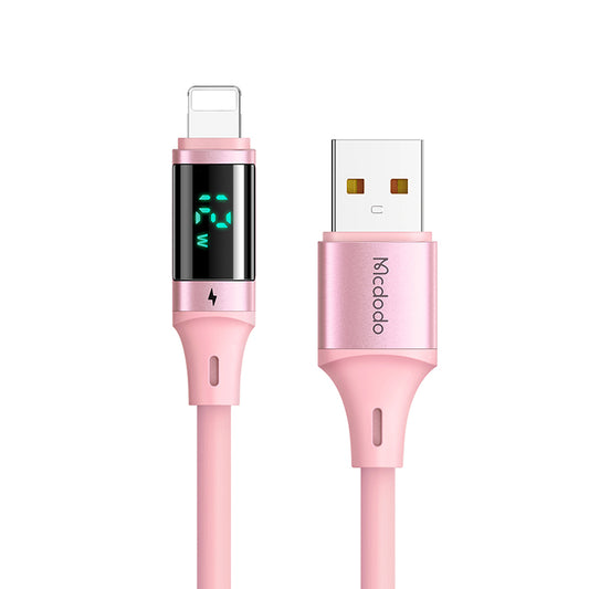 Mcdodo CA-191 Data and Charging Lightning Cable with Digital HD Display Silicone 1.2m