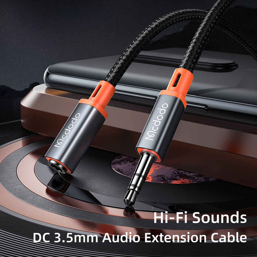 Mcdodo CA-0800 3.5mm AUX Jack to 3.5mm AUX Port Cable Castle Series 1.2m
