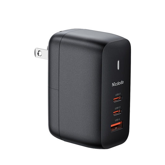 Mcdodo CH-8441 GaN 65W Dual USB Type C + USB Mini Size Wall Charger Mecha Series Reddot Winner 2021