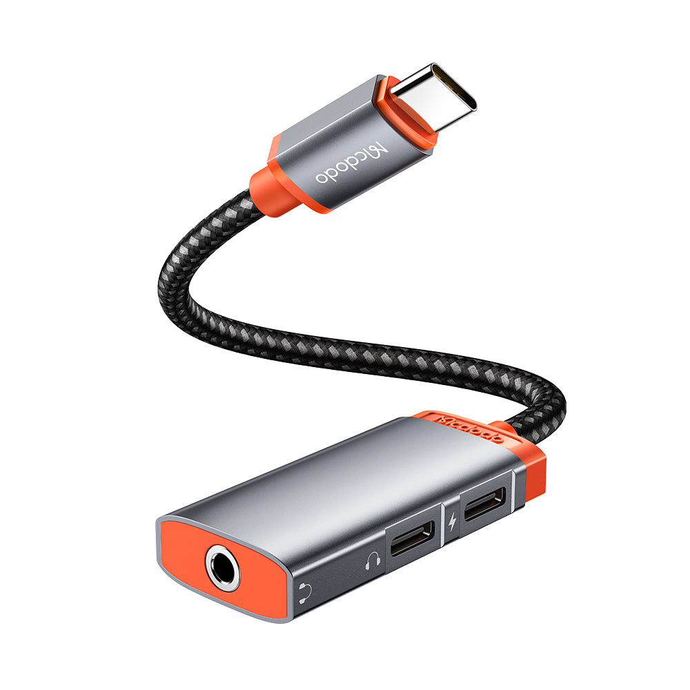Mcdodo CA-0940 USB Type C to Dual USB Type C Port & 3.5mm AUX Port Converter Oryx Series