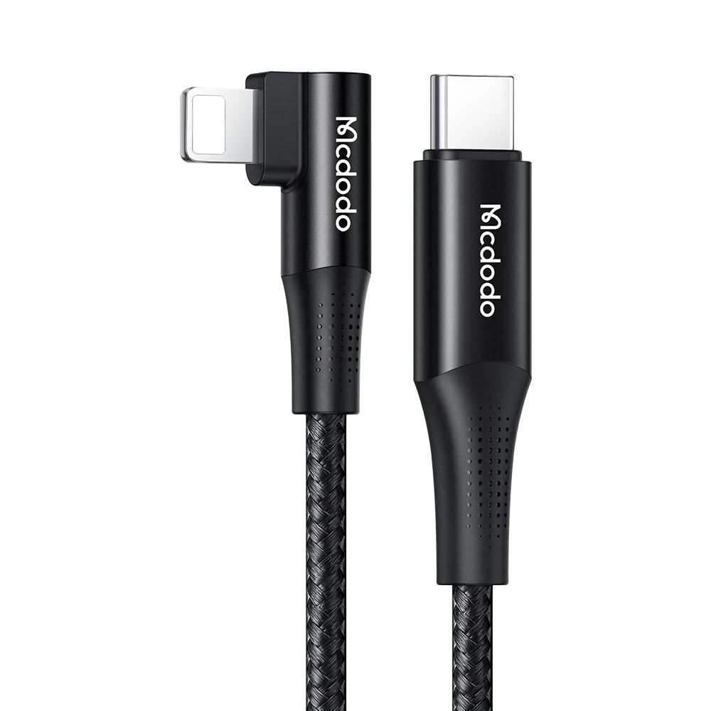 Mcdodo CA-132 USB Type C to Lightning L Type 90 Degree 36W Data Cable Tiger Series 1.2m 2m