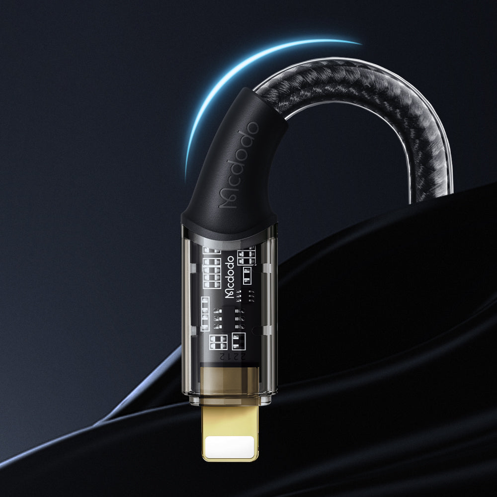 Mcdodo CA-208 Transparent Data Charging Lightning Cable 1.8m Amber Series