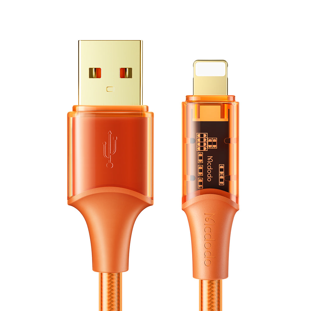 Mcdodo CA-208 Transparent Data Charging Lightning Cable 1.8m Amber Series