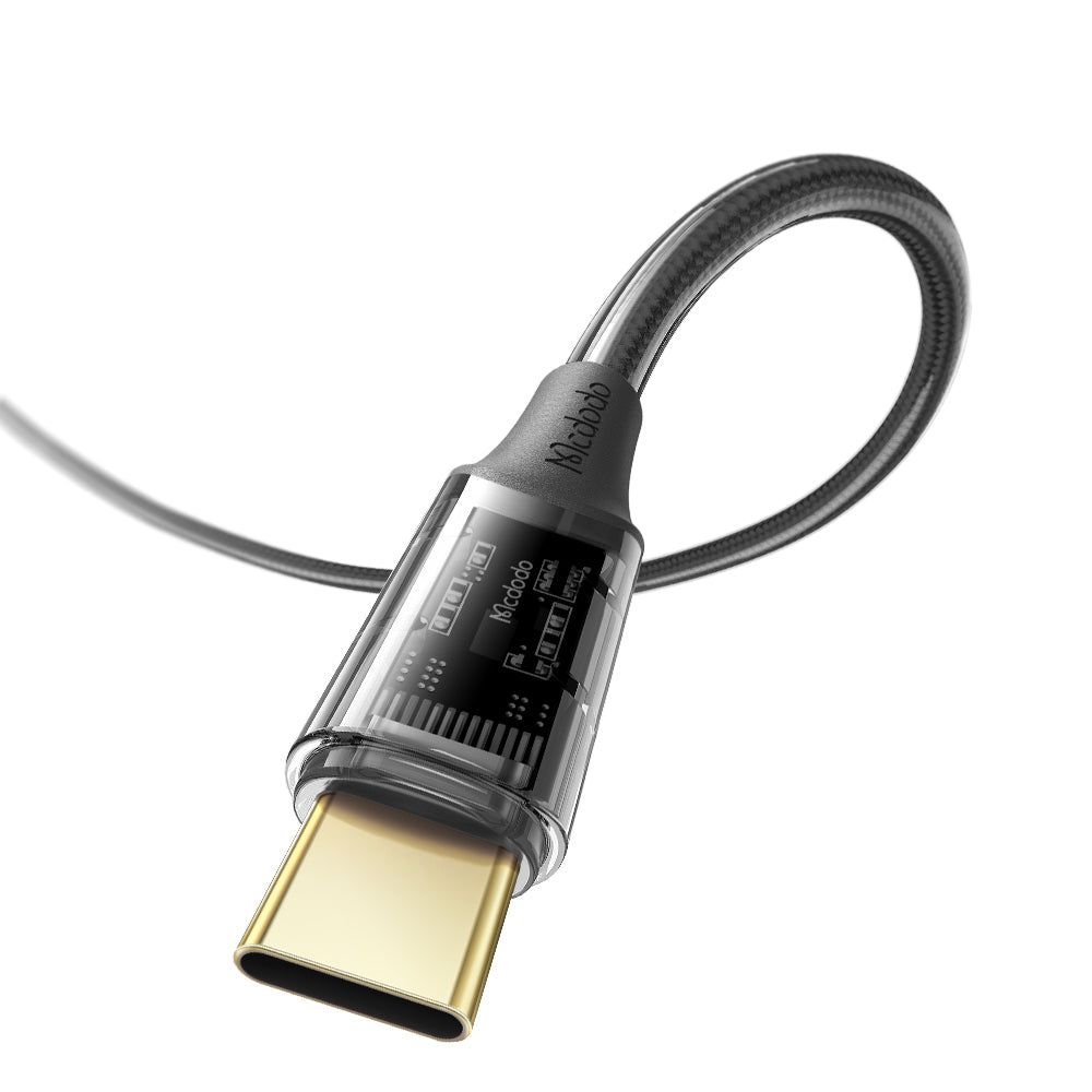 Mcdodo CA-209 6A USB Type C Transparent Data Charging Cable 1.8m Amber Series