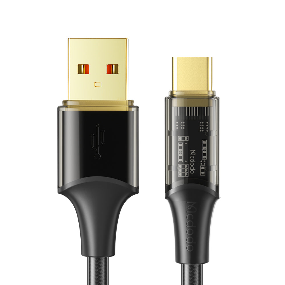 Mcdodo CA-209 6A USB Type C Transparent Data Charging Cable 1.8m Amber Series