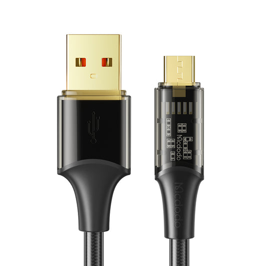 Mcdodo CA-210 Micro USB Transparent Data Charging Cable 1.8m Amber Series